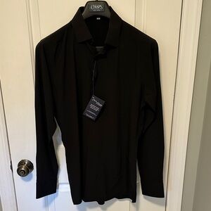 State and Liberty Men's Black Dress Shirt
